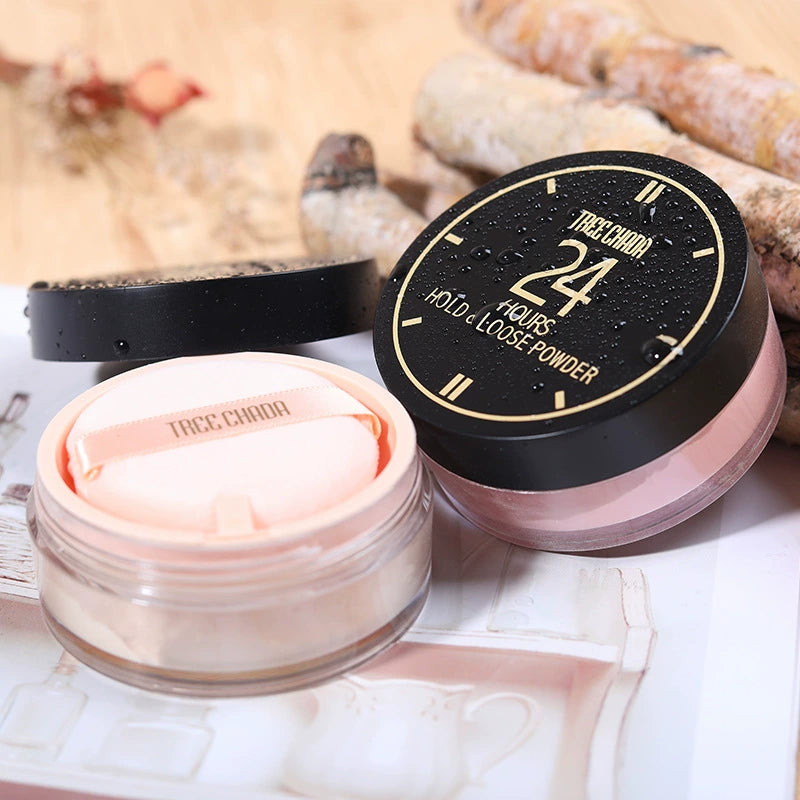 TREECHADA Light & Breathable Setting Powder  24H Oil-Control Loose Powder for a Soft, Flawless Makeup Finish