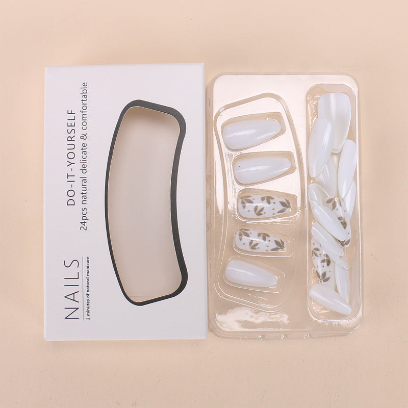 BZ1281 Milky White Press-On Nails  Soft Luxury Nails You Can Wear Anytime