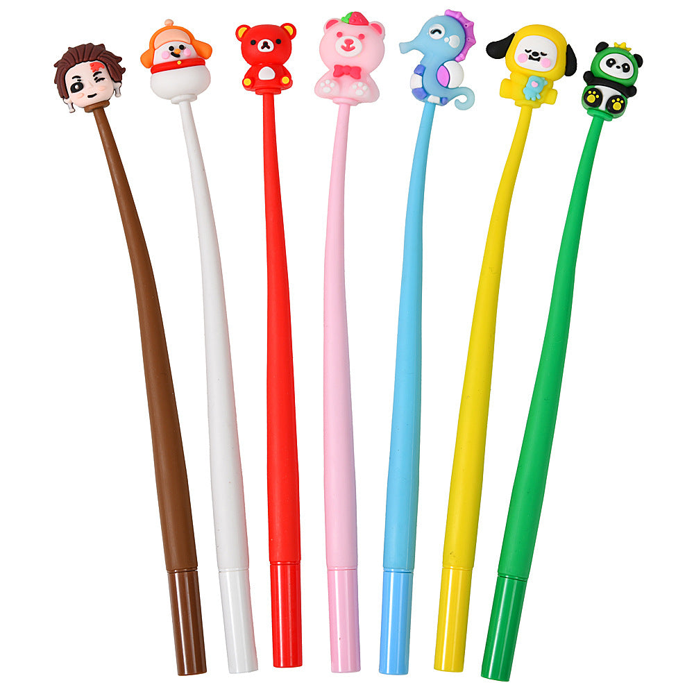 Cute Cartoon Wiggly Gel Pen  Make writing more fun, colorful, and full of personality.