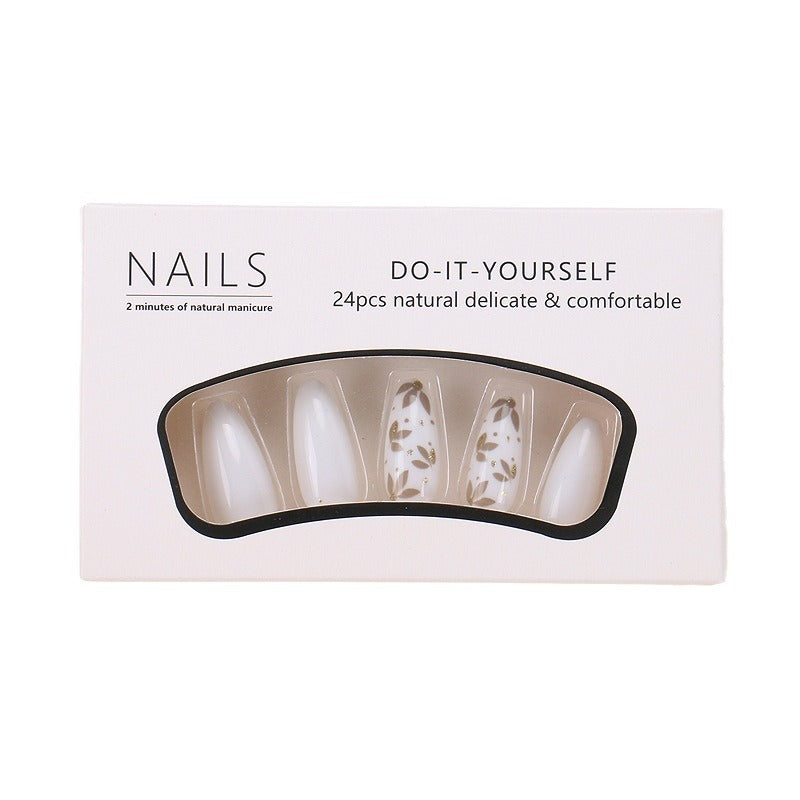 BZ1281 Milky White Press-On Nails  Soft Luxury Nails You Can Wear Anytime