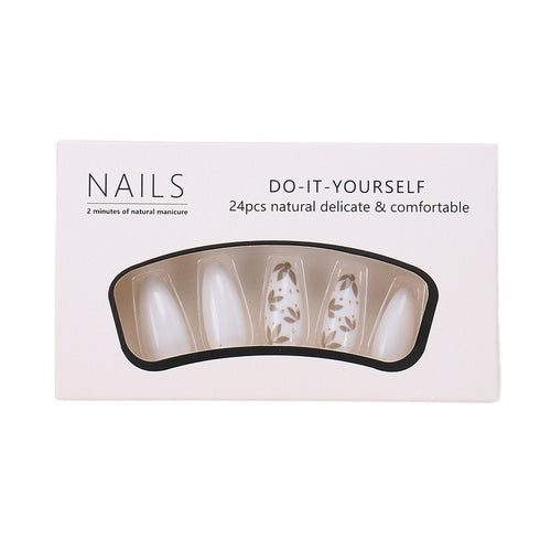 BZ1281 Milky White Press-On Nails  Soft Luxury Nails You Can Wear Anytime