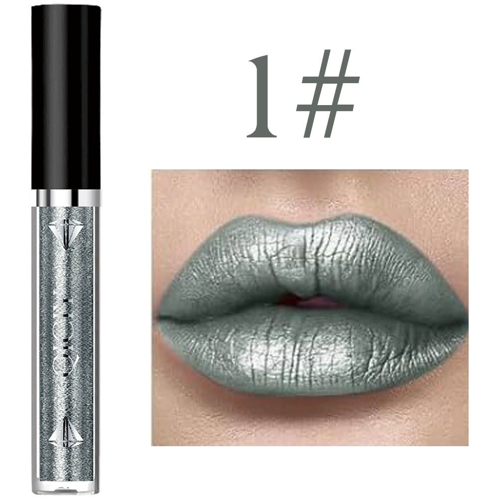 QICIYI Diamond Lip Glaze 6-Piece Set  Metallic Shine for Lips & Eyes