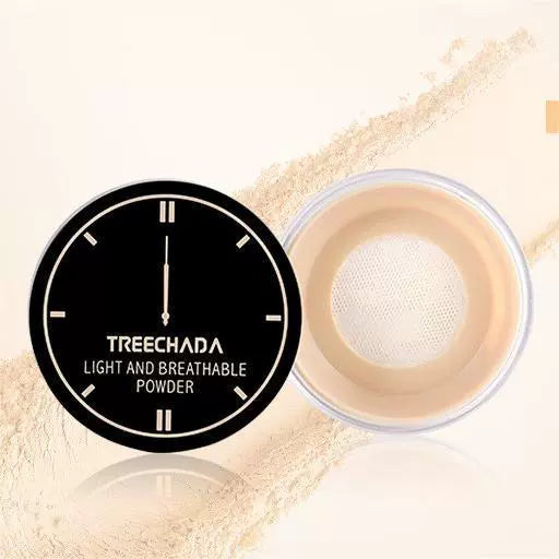 TREECHADA Light & Breathable Setting Powder  24H Oil-Control Loose Powder for a Soft, Flawless Makeup Finish