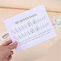 BZ1281 Milky White Press-On Nails  Soft Luxury Nails You Can Wear Anytime