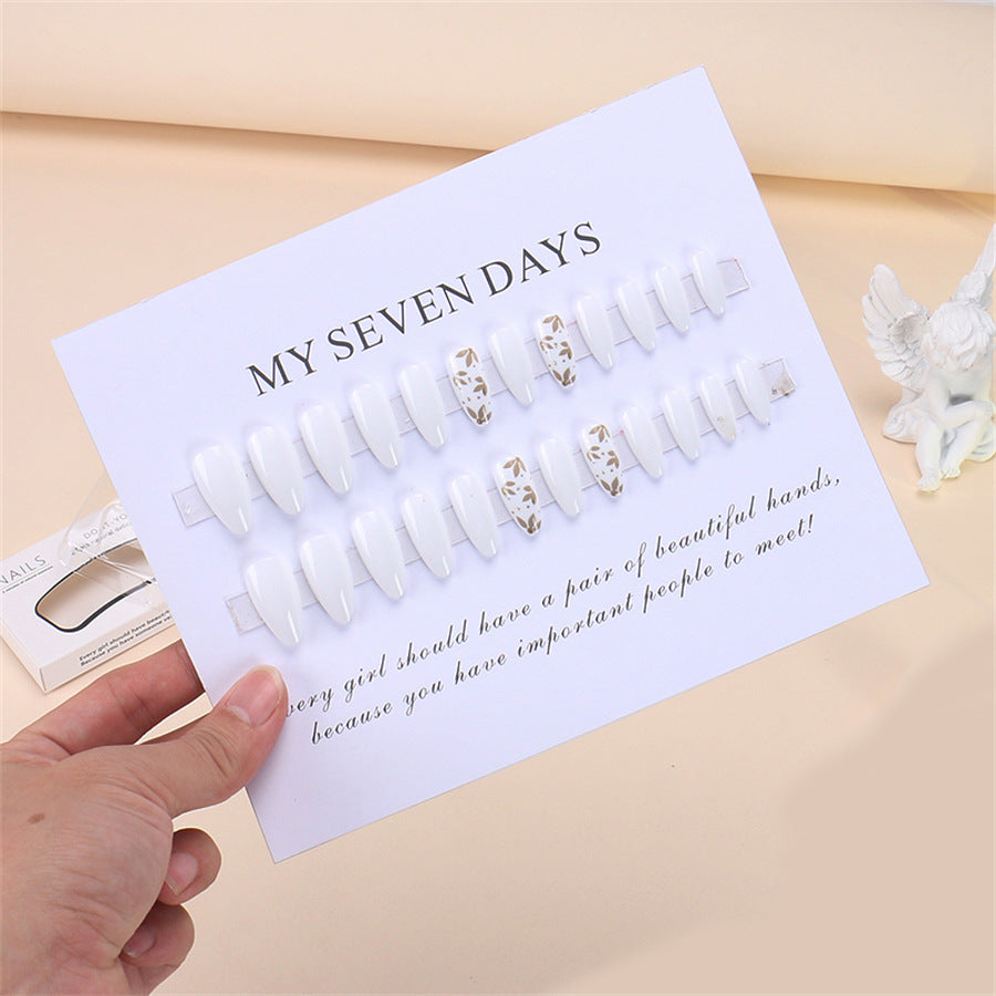 BZ1281 Milky White Press-On Nails  Soft Luxury Nails You Can Wear Anytime