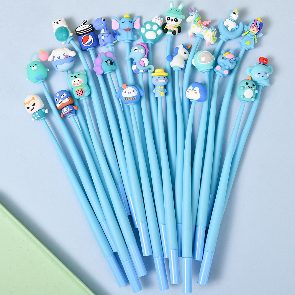 Cute Cartoon Wiggly Gel Pen  Make writing more fun, colorful, and full of personality.