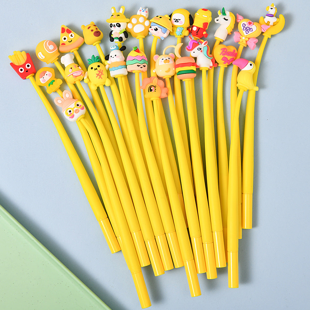 Cute Cartoon Wiggly Gel Pen  Make writing more fun, colorful, and full of personality.