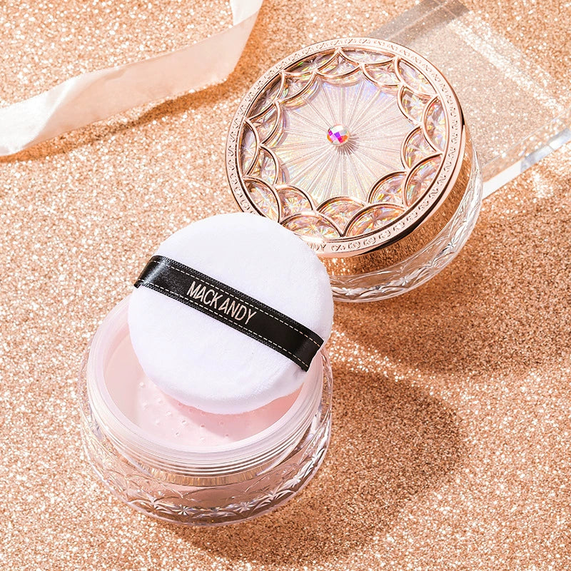 MACK ANDY Diamond Glow Setting Loose Powder  Soft-Focus Finish. Oil Control. Lightweight All-Day Makeup Setting.